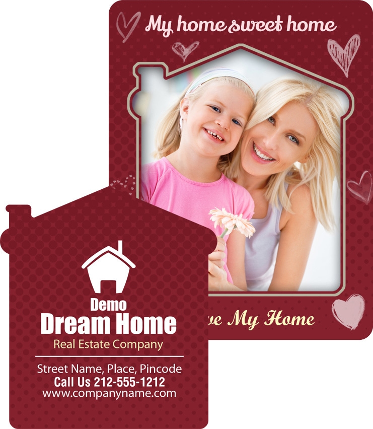 Custom 3.5x4.5 Picture Frame House Punch Magnets 30 Mil