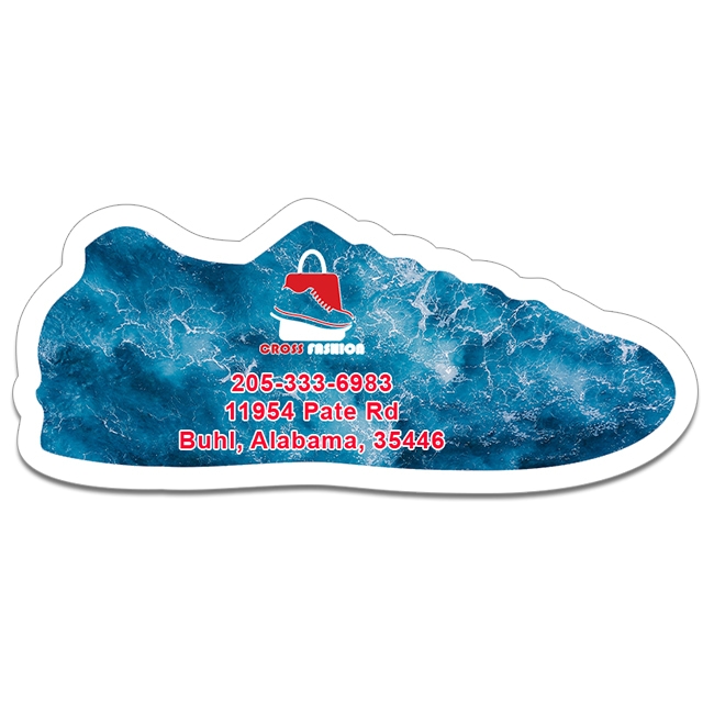 3.5x1.35 Shoe Shape Full Color School Magnet 20 mil