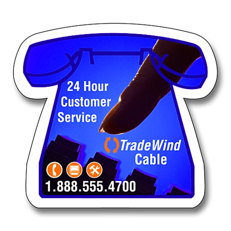 Magnet - Small Telephone Shape (2.625x2.375) - 30 Mil - Outdoor Safe