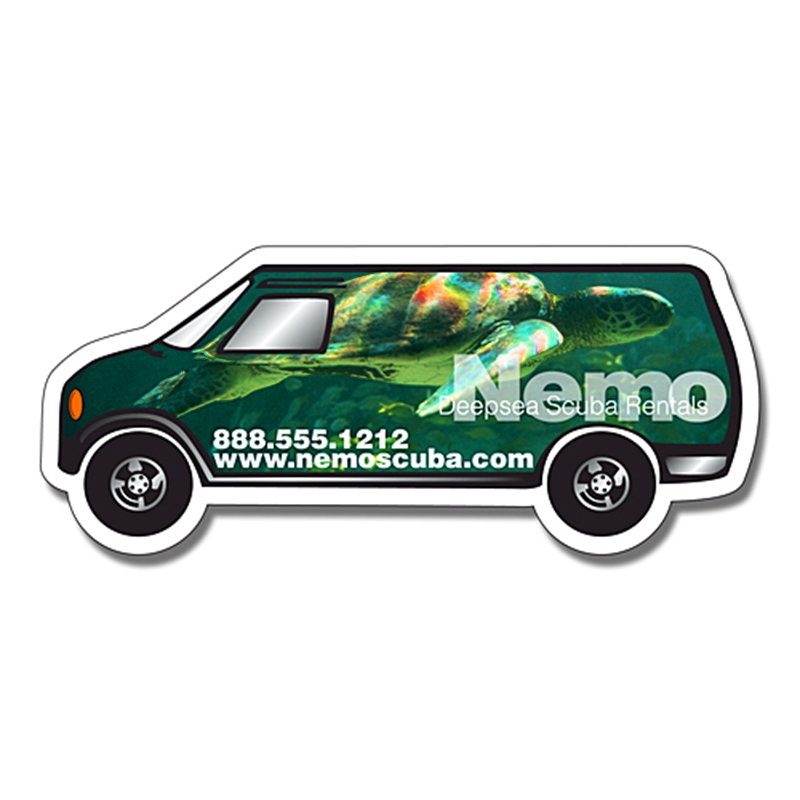Magnets - Van Shape (5.25x2.25) - 20 Mil - 4 Color Process