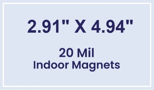 2.91x4.94 Custom Magnetic Calendar Magnets 20 Mil Square Corner
