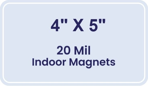 4x5 Round Corners Indoor Magnets - 20 Mil