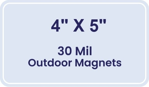 4x5 Round Corners Outdoor Magnets - 30 Mil