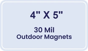 4x5 Round Corners Outdoor Magnets - 30 Mil