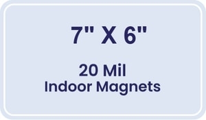 7x6 Round Corners Indoor Magnets - 20 Mil