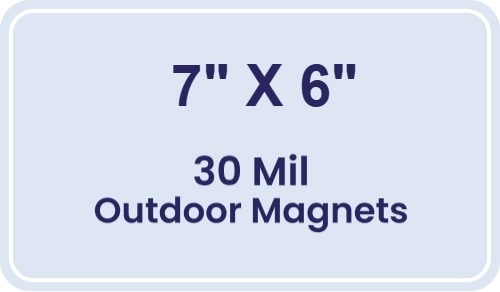 7x6 Round Corners Outdoor Magnets - 30 Mil
