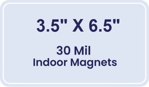 Magnet - 3.5x6.5 Round Corners - 30 Mil