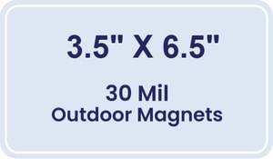 Magnet - 3.5x6.5 Rounde Corners - 30 Mil - Outdoor Safe