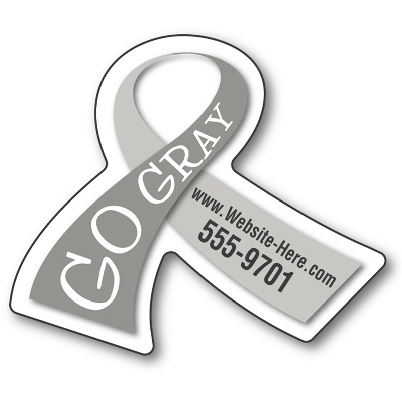 Magnet - Awareness Ribbon Shape (2.6875x2.25) - 20 Mil