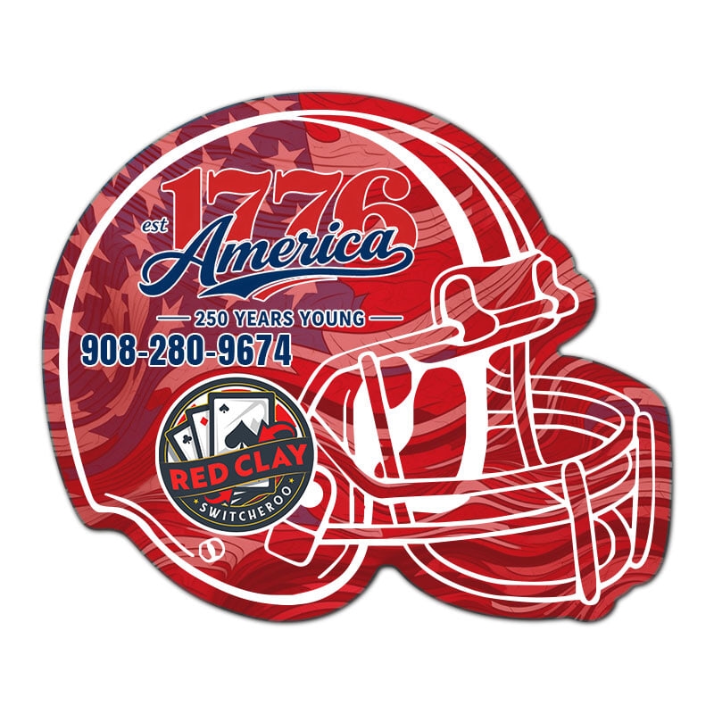 4.25x3.5 Right Facing Hockey Schedule Helmet Shape Magnet 20 Mil