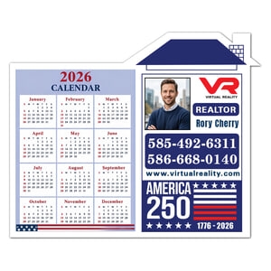 Promotional 4.75x3.87 House Shape Real Estate Magnet 20 Mil
