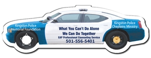 6x2.14 Police Car Shaped Magnets - 20 Mil