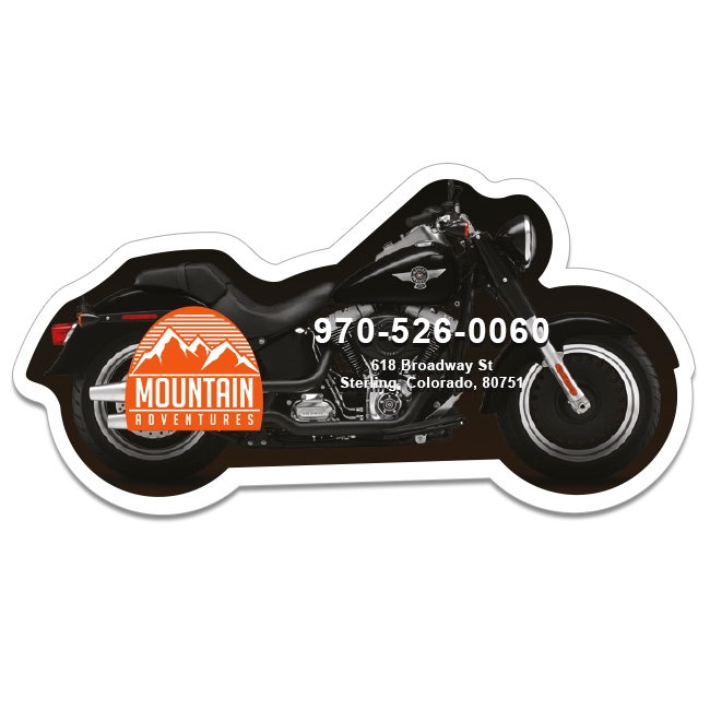 4.25x2 Motorcycle Shaped Magnets - 20 Mil
