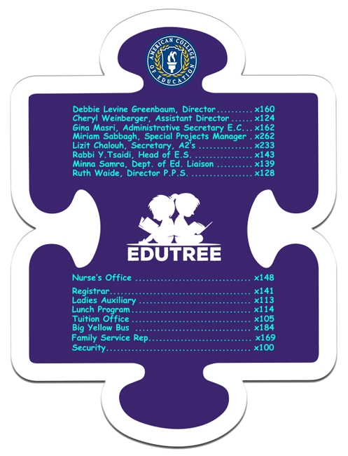 6x4 Puzzle Piece Shaped Magnets - 20 Mil