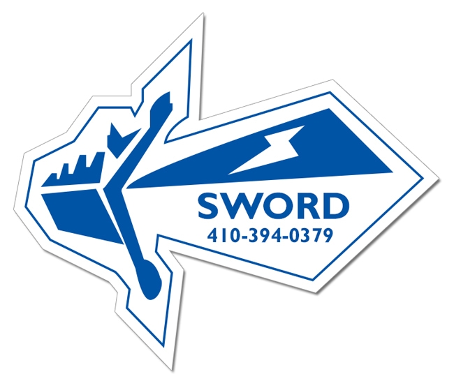 5.33x4.48 Sword Shaped Magnets - 20 Mil