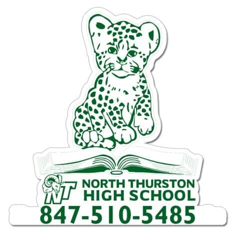 6x4 Tiger Shaped Magnets - 20 Mil