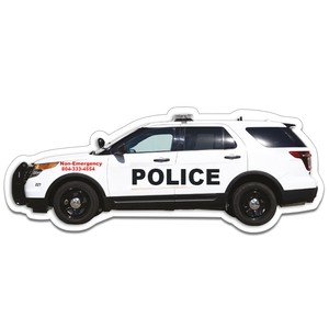 6.39x2.50 Police Car Shaped Magnets - 20 Mil