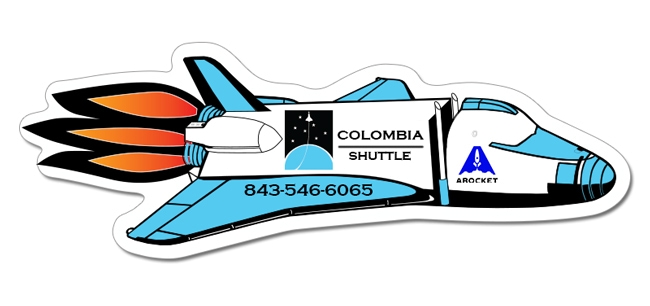 6.32x2.36 Airplane Shaped Magnets - 20 Mil