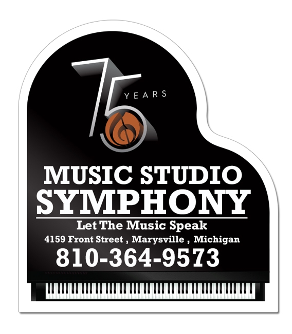 3x3.375 Piano Shaped Magnets - 20 Mil