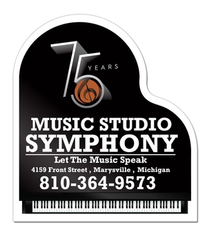 3x3.375 Piano Shaped Magnets - 20 Mil