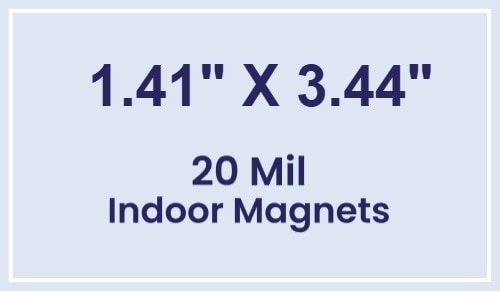 3.44x1.41 Lip Shaped Magnets - 20 Mil