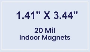 3.44x1.41 Lip Shaped Magnets - 20 Mil