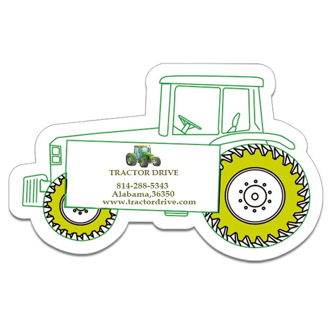 4x2.50 Tractor Shaped Magnets - 20 Mil