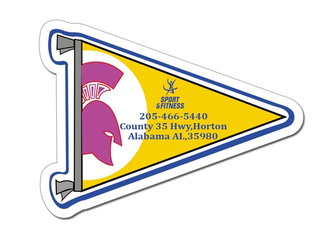 6x4 Pennant Shaped Magnets - 20 Mil