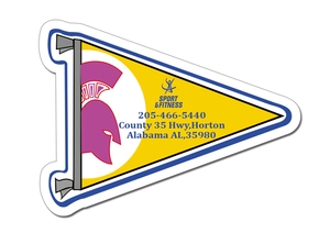6x4 Pennant Shaped Magnets - 20 Mil