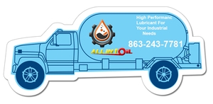 4.63x2.05 Gas Tanker Shaped Magnets - 20 Mil
