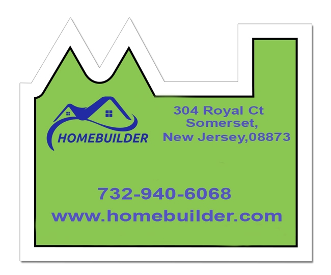 3x2.50 House Shaped Magnets - 20 Mil