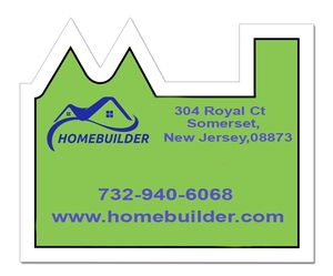 3x2.50 House Shaped Magnets - 20 Mil
