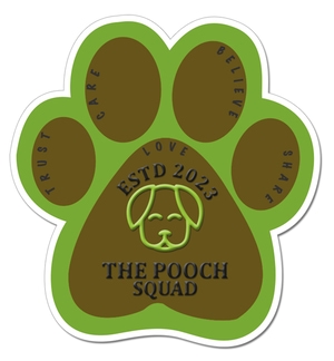 6.24x6.67 Paw Shaped Magnets - 20 Mil