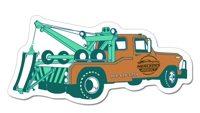 4.75x2.25 Truck Shaped Magnets - 20 Mil