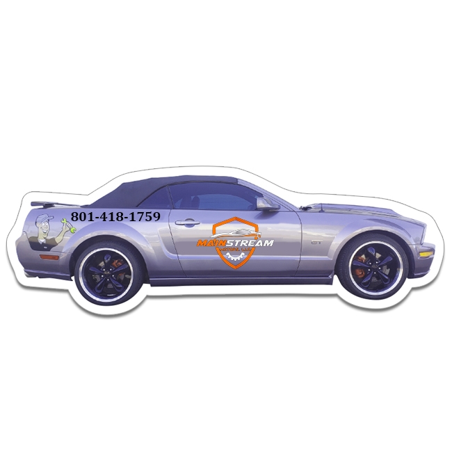 6.31x2.14 Sports Car Shaped Magnets - 20 Mil