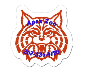 1.88x1.88 Tiger Face Shaped Magnets 20 Mil