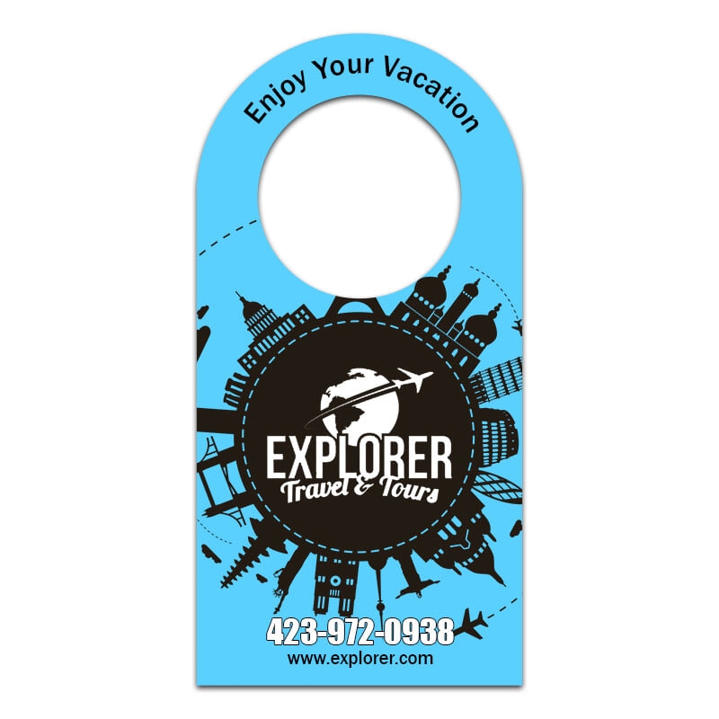 2.5x5" Full Color One Sided Bottle Hangers - 14 pt