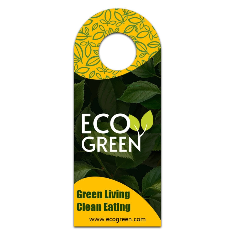 4x10" Full Color One Sided Bottle Hangers - 14 pt