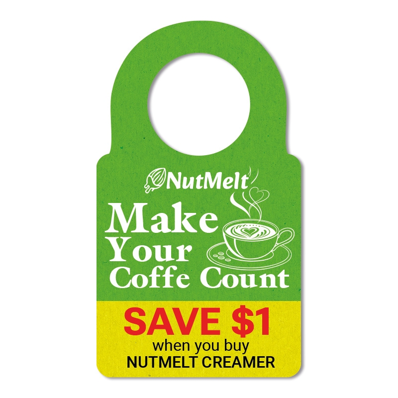 2.618x4.743" Full Color One Sided Bottle Hangers - 14 pt