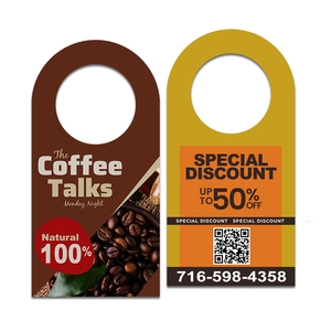 2.5x5" Full Color Double Sided Bottle Hangers - 14 pt