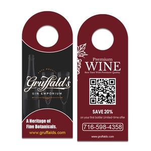 4x10" Full Color Double Sided Bottle Hangers - 14 pt