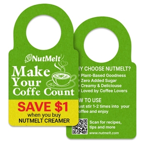 2.618x4.743" Full Color Double Sided Bottle Hangers - 14 pt