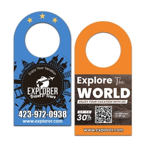 2.5x5" Full Color Double Sided Bottle Hangers - 16 pt