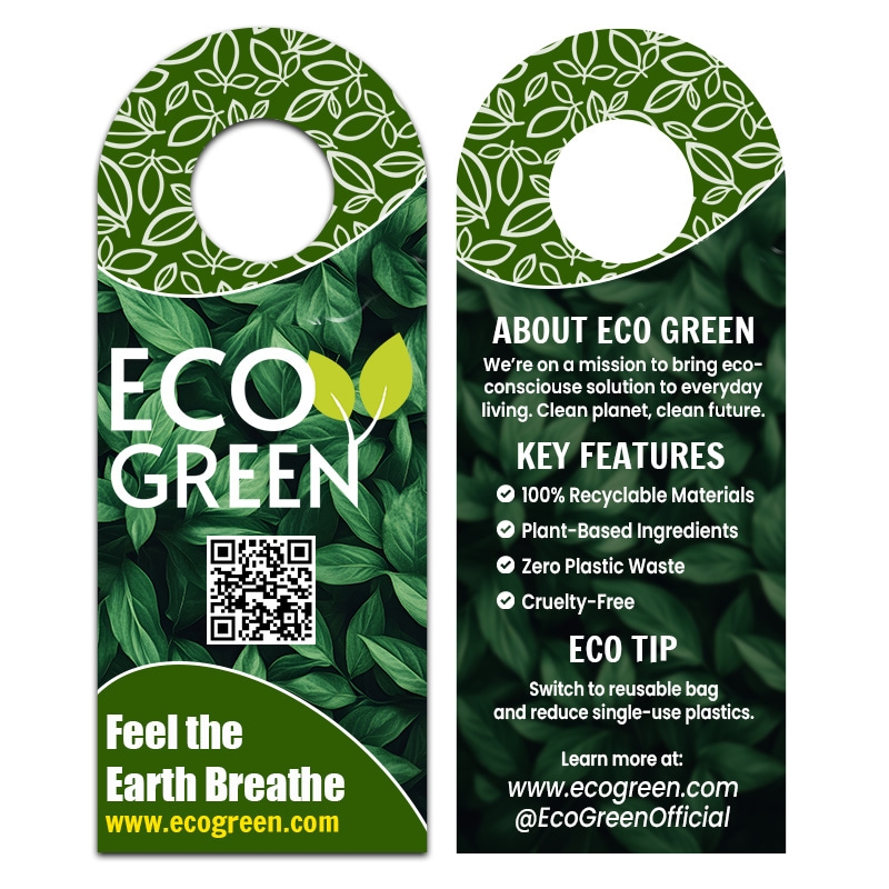 4x10" Full Color Double Sided Bottle Hangers - 16 pt