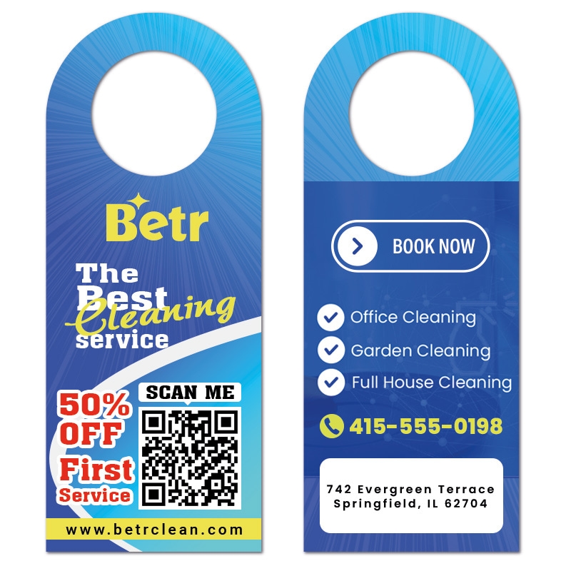 3x7.5" Full Color Double Sided Bottle Hangers - 16 pt