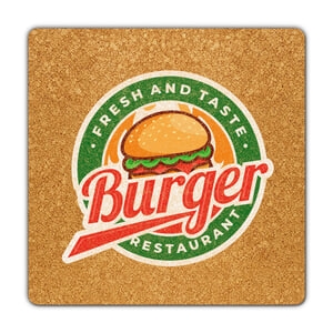 3" Square Cork Coasters