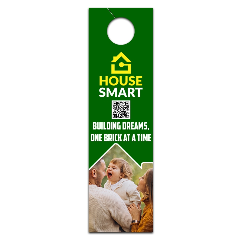 4x14" Full Color One Sided Door Hangers - 16 pt Paper