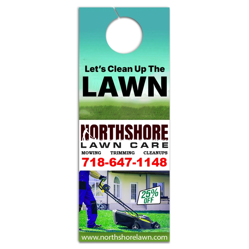 4.25x11" Full Color One Sided Door Hangers - 16 pt Paper