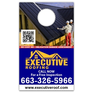 5.25x8.5" Full Color One Sided Door Hangers - 16 pt Paper