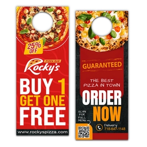 4.5x11" Full Color Double Sided Door Hangers - 14 pt Paper